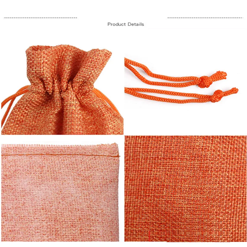 5pcs 7*9cm Color environment-friendly bundle mouth imitation gunny bag cosmetic aromatherapy material packaging | Украшения и