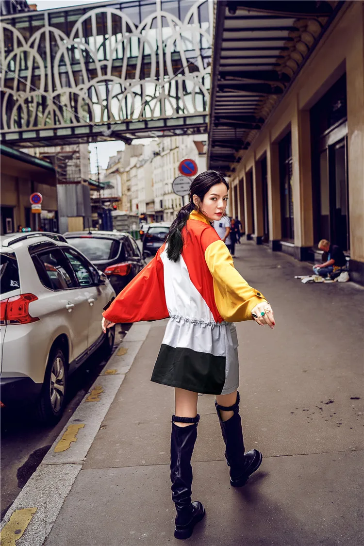 SuperAen Harajuku, модный Тренч для женщин, Дикий хлопок, Повседневный, весна, плюс размер, ветровка, женская, свободная, женская одежда