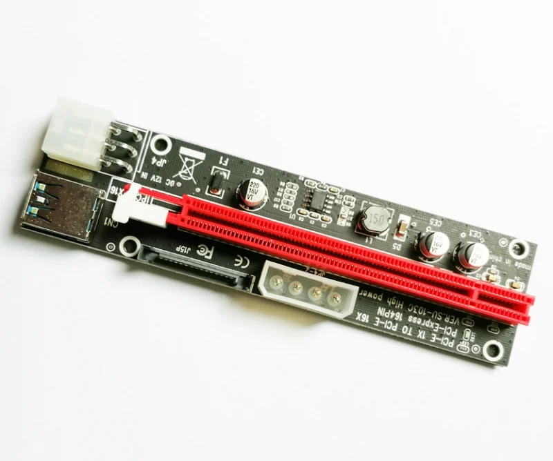 PCI E Riser 1x к 16x питанию USB 3 0 GPU расширитель адаптер карта Биткоин Майнинг 60 см usb