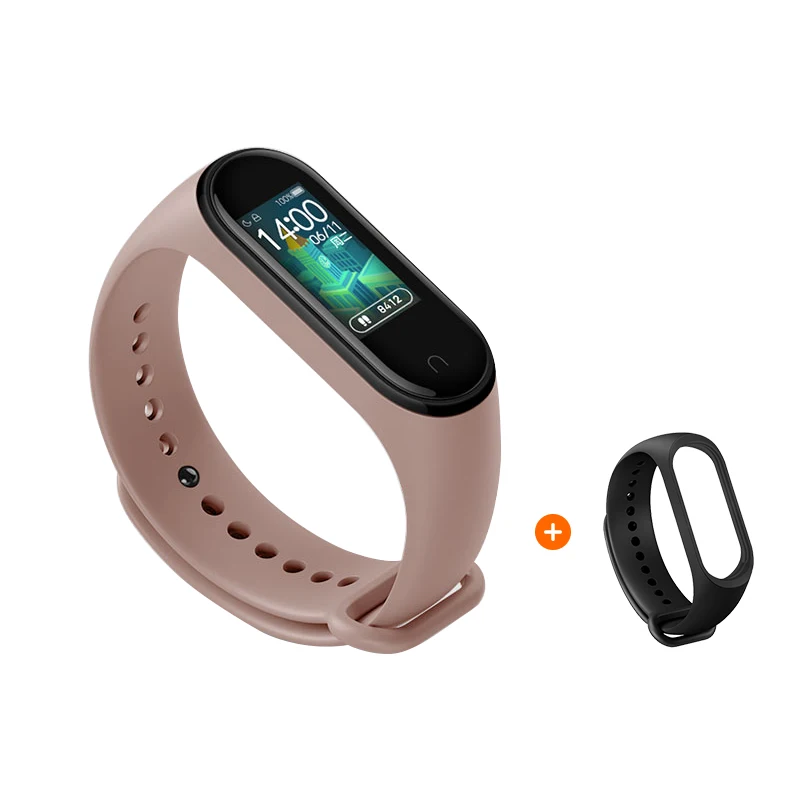 Band 4 add pink Глобальная версия, Xiaomi Mi band 4 Смарт часы, фитнес браслет, трекер сердечного ритма, цветной дисплей, мгновенное сообщение, 135 мА/ч умные часы,xiomi - Color: Band 4 add pink