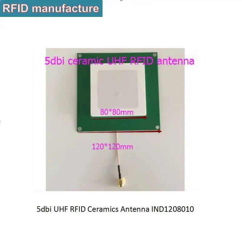 

IPEX,SMA connector 860mhz 915mhz Circular uhf rfid 5dbi ceramics antenna for uhf rfid 1cm read range reader for personal access
