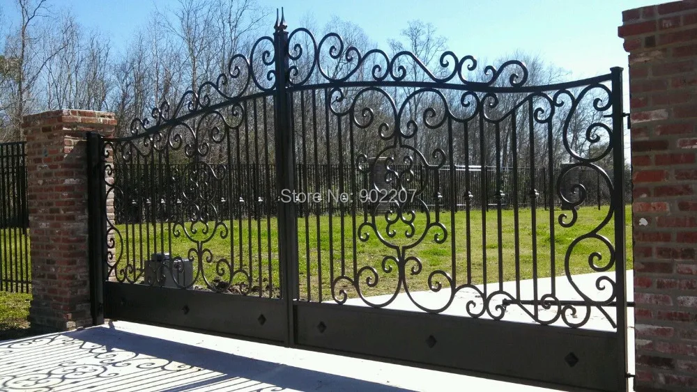 8 футов металлические ворота наружные чугунные садовые на продажу|wrought iron gate|driveway