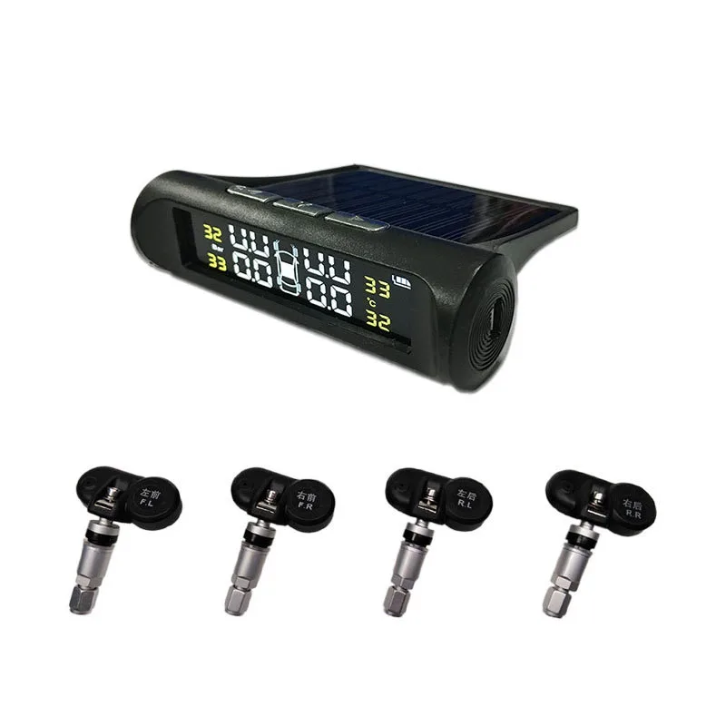 Умный автомобиль TPMS Солнечная энергия цифровой светодиодный дисплей