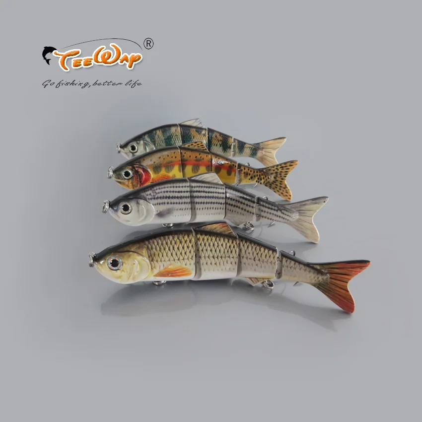 

7Pcs/Lot Fishing Lure 4 Segment Swimbait Crankbait Hard Bait Slow 35g 15cm Fishing Tackle FL4-LMQ fly fishing
