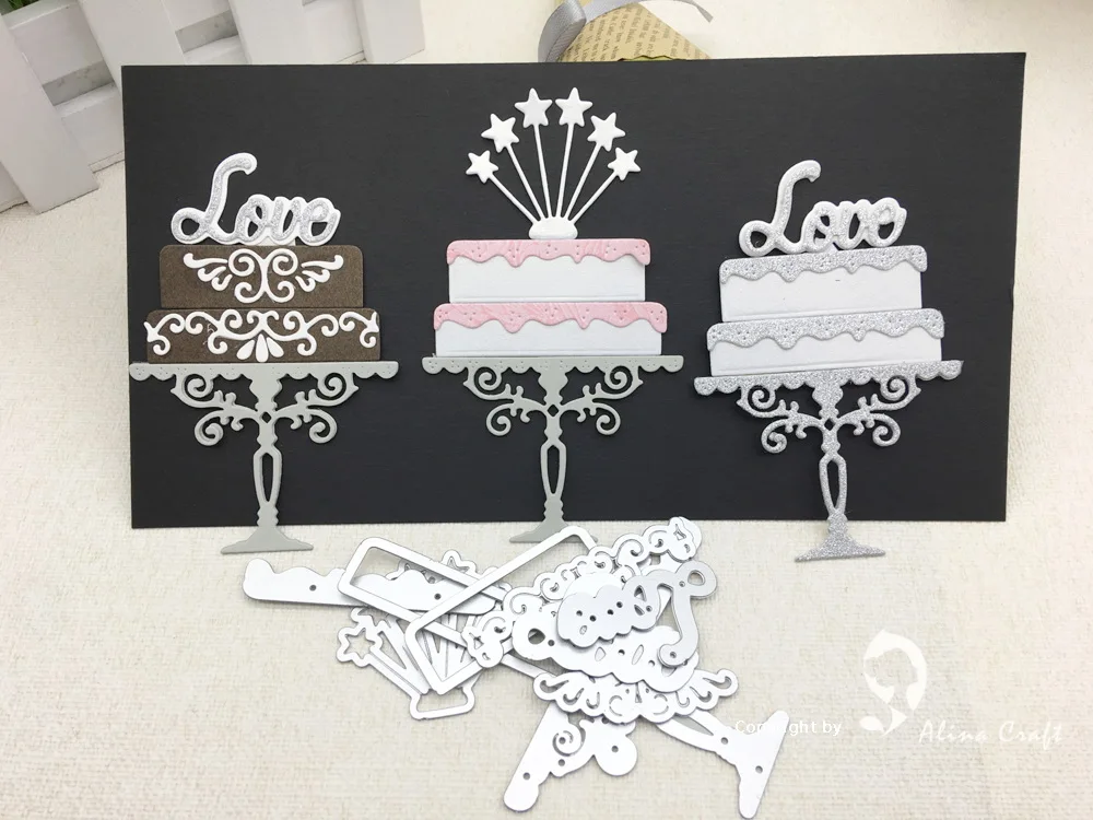 

AlinaCraft METAL CUTTING DIES wedding birthday cake cut mold art cutter Scrapbooking PAPER CRAFTER card made punch stencils