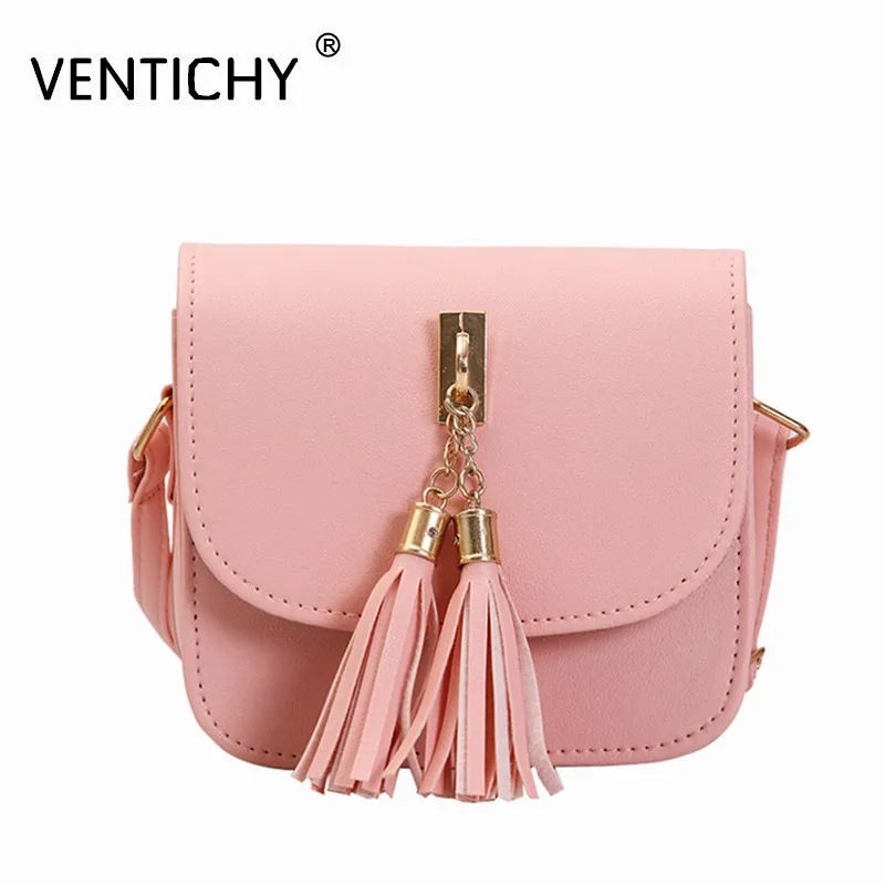 women's 2018 bags tassel hand bag PU famous bolsas feminina women shoulder crossbody femme Pink for girls | Багаж и сумки