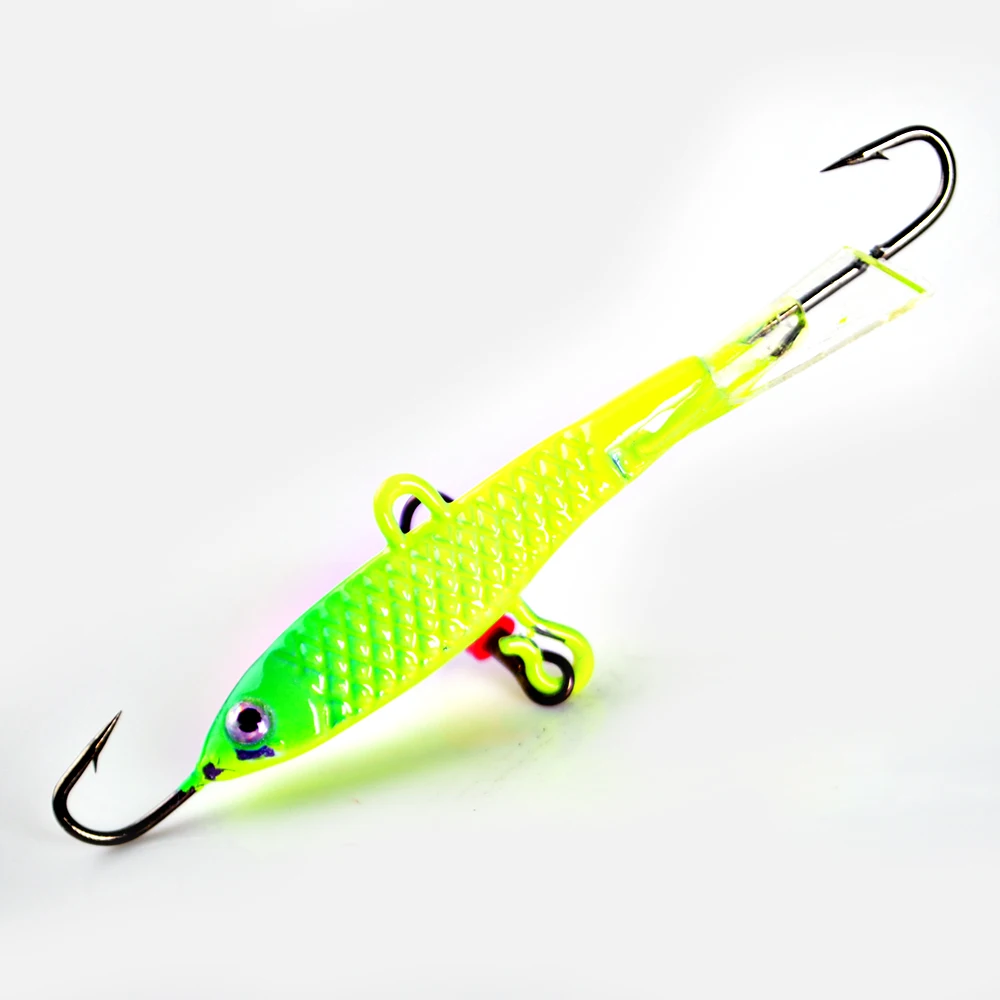 FISH KING1PC 12 г 70 мм 3D глаза 10 цветов зимняя ледяная жесткая приманка для рыбалки