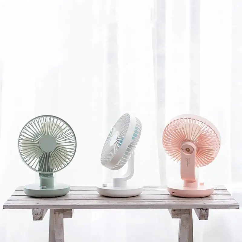 Usb Charging Portable Handheld Electric Fan Air Conditioner Cooler Cooling Summer Desk Table Automatic Shaking Head Coolin | Бытовая