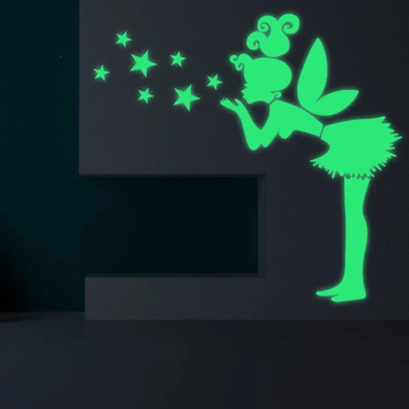 Светящиеся Звездные настенные наклейки для детских комнат Серебристое свечение