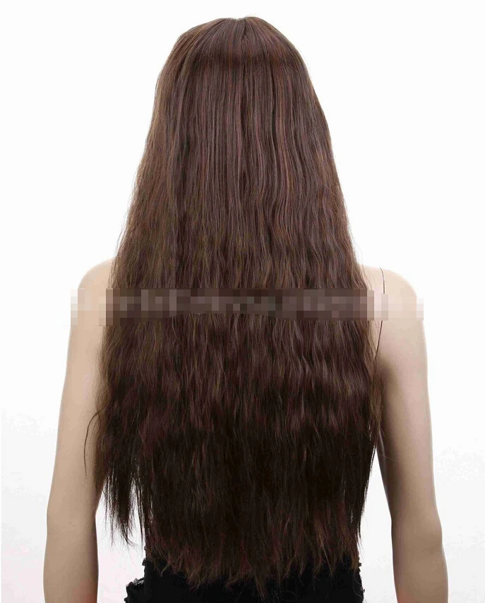 Бесплатная доставка USPS к США АНИМЕ Светло-Коричневый Женщины Длинные Вьющиеся