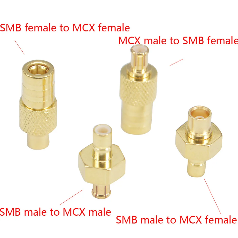 100 шт. SMB MCX RF адаптер к комплект 4 типа Male Female Coax коннектор адаптер|smb female connector|smb male