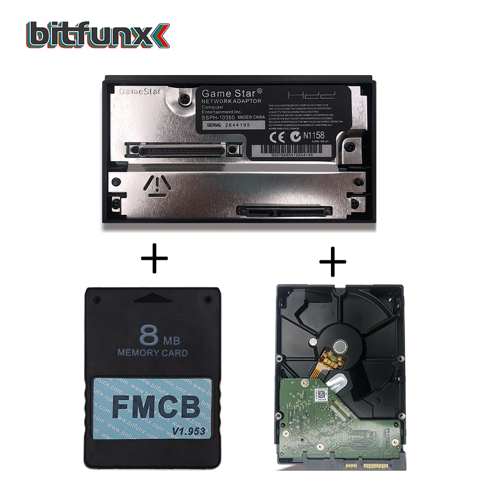 Адаптер GameStar SATA для PS2 + 1 ТБ HDD 240 игр 8 Мб бесплатной карты памяти McBoot v1.953 PS2|adapter for
