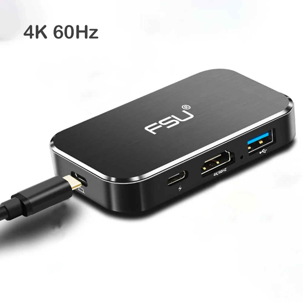 Thunderbolt 3 type-c концентратор адаптер 4 к 1080 P USB c к HDMI TYPE-C к USB разъему с быстрой зарядкой для Macbook matebook ноутбуки