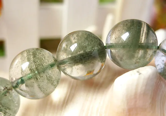 14 мм натуральный зеленый фантомный кварцевый хлорит корнуопийный Кристалл