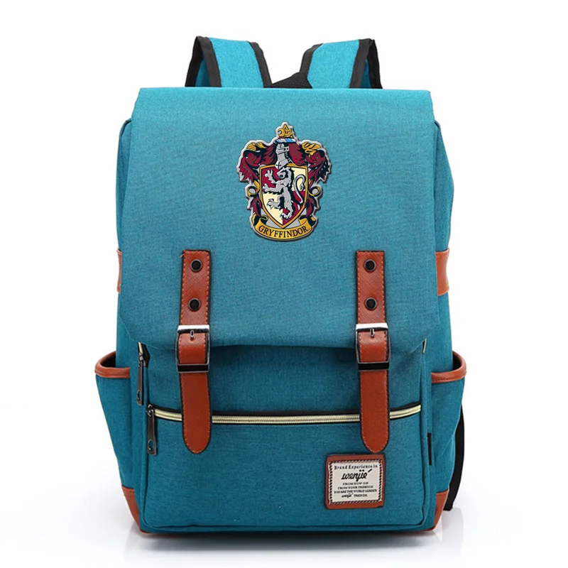 Ravenclaw Slytherin Gryffindor Hufflepuff, школьная сумка для мальчиков и девочек, Подростковый холщовый женский рюкзак, мужской рюкзак - Цвет: 23