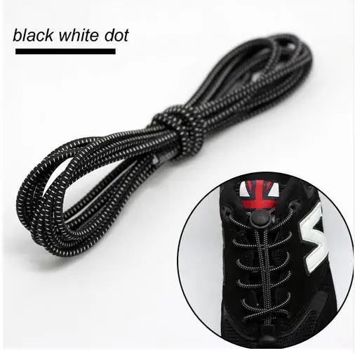 white dot CORA WANG1 пара фиксирующие ленивые кроссовки со шнурками эластичные шнурки для детей безопасные эластичные шнурки для обуви ASL666B - Цвет: white dot