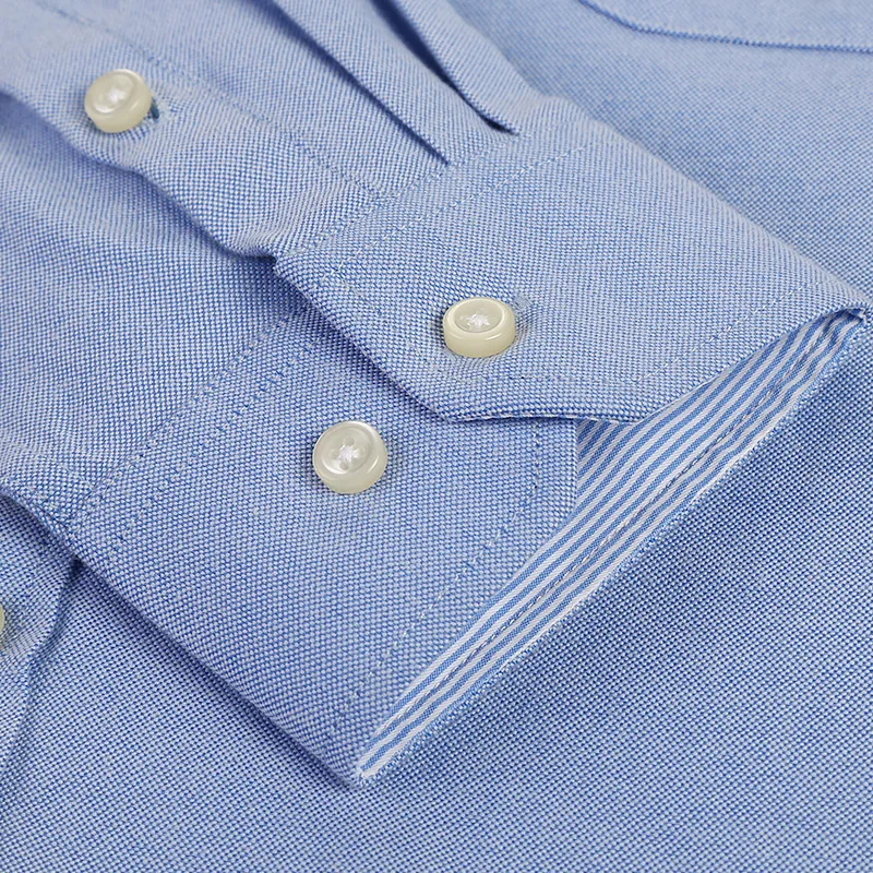 LANGMENG 2018 plus size 5xl Oxford Shirt Men Casual Shirts Long Sleeve Mens High Quality Slim Fit Dress 60% Cotton | Мужская одежда