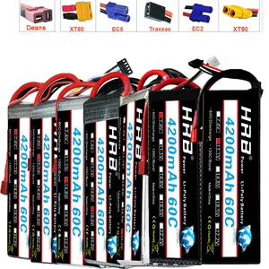 Жесткий чехол аккумулятор HRB Lipo 2S 3S 4S 6S 3,7 V 7,4 V 11,1 V 14,8 V 18,5 V 22,2 MAH 60C 120C для автомобилей Traxxas, масштаб 4200, лодка