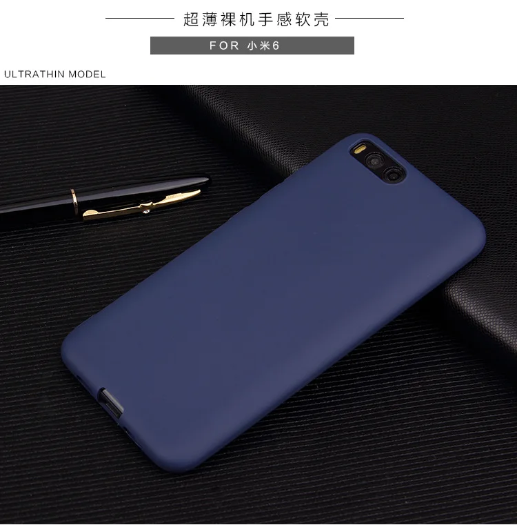 Xindiman силиконовый чехол для Xiaomi 6, мягкий TPU фундамент, матовый однотонный цвет с защитой 6pro.