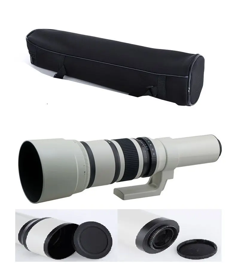 500 мм F6.3-32 T крепление телеобъектив белый для Canon nikon sony pentax фужи Олимпус m43 nex беззеркальная dslr камера