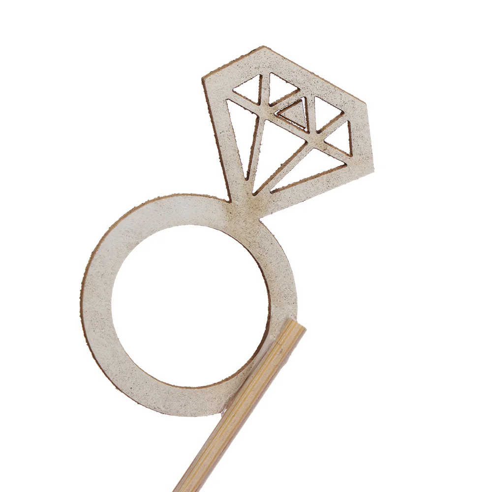 10 шт./лот Золотое блестящее кольцо с бриллиантами топпер для капкейка свадебный