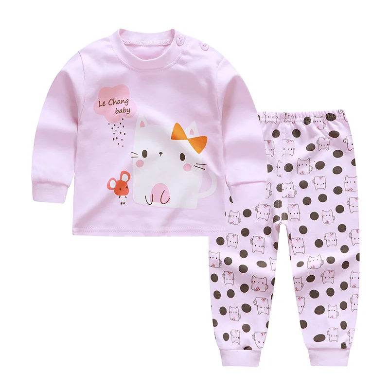 High Quality 100% Cotton baby clothing set Toddlers children boys girls 2 pcs star Print Hot sale-Pink 0-6y | Детская одежда и