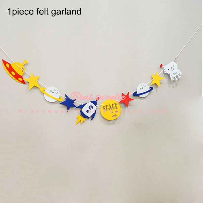1pc rocket garland Космические вечерние космонавты и ракеты корабль фольгированные шары галактика солнечная система тема вечерние для мальчиков детские украшения на день рождения - Цвет: 1pc rocket garland