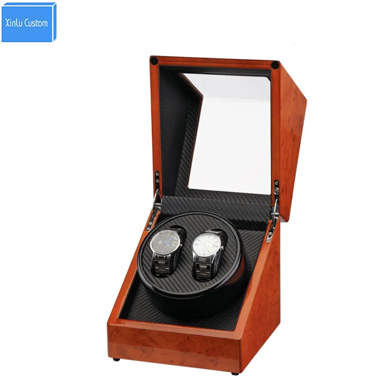 Wooden Watch Winder Plug/Battery Use Rotate Watch Winder for Automatic Watches Japan Motor Accessories Watch Winder Case Boxes