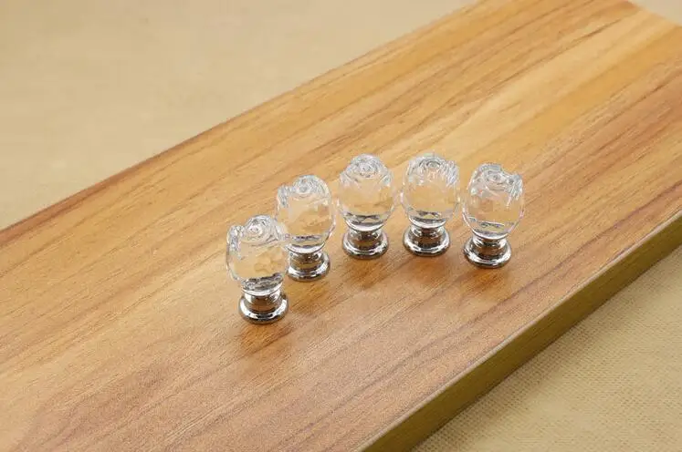 Новое поступление роза цветок Хрустальный шкаф стразы|dresser knobs|crystal cabinet pullscabinet pulls