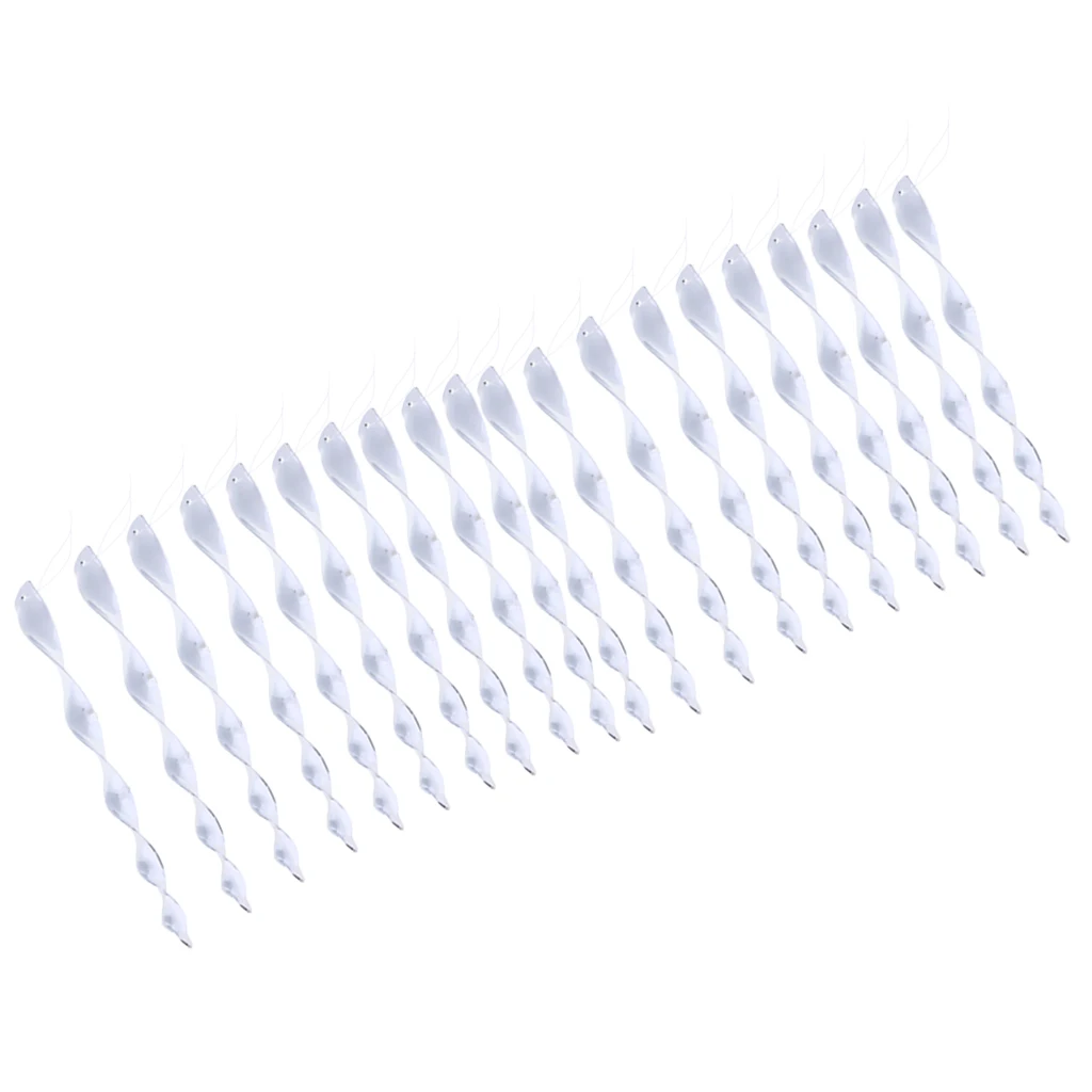 

20 Pack Bird Repellent Wind Twisting Scare Rods (12 inch Silver) From Home/Garden