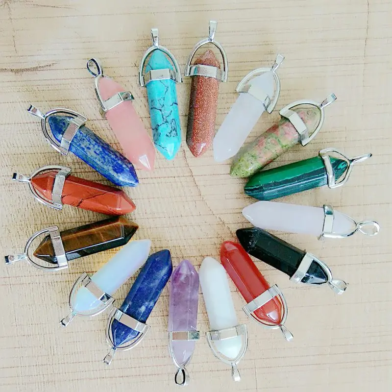 Reiki исцеляющий камень кулон пуля Духи Кристалл ожерелья подвески модное bijoux