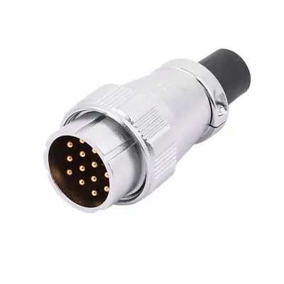 

XA32 AC 500V 25A 14 Terminals Rubber Tube Metal Male Aviation Connector Joint