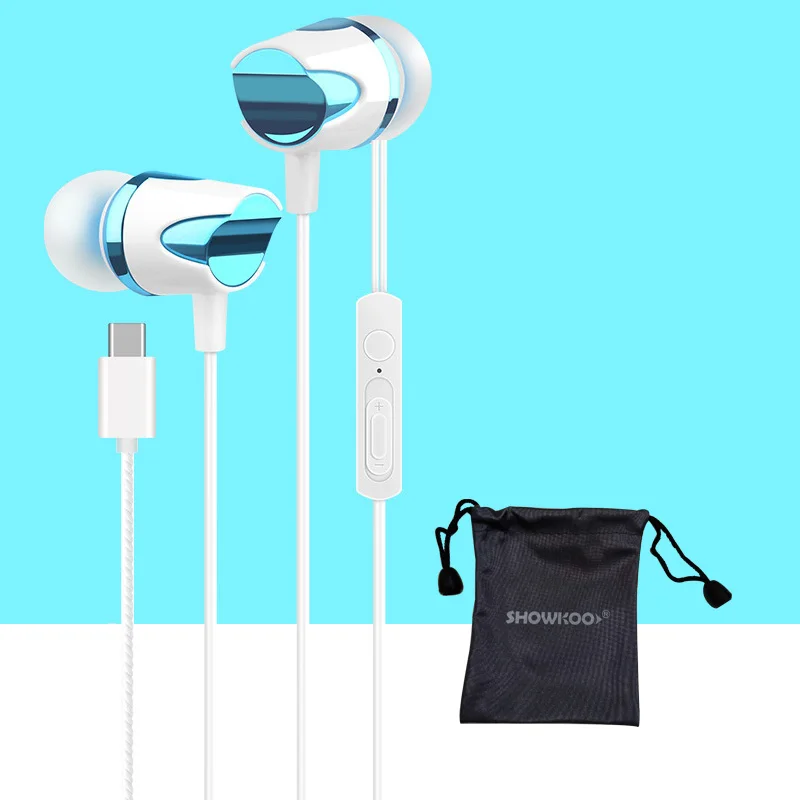 Showkoo High quality with mic Type-c Headphone for Xiaomi Huawei connector Lossless good In-ear earphone headset | Электроника