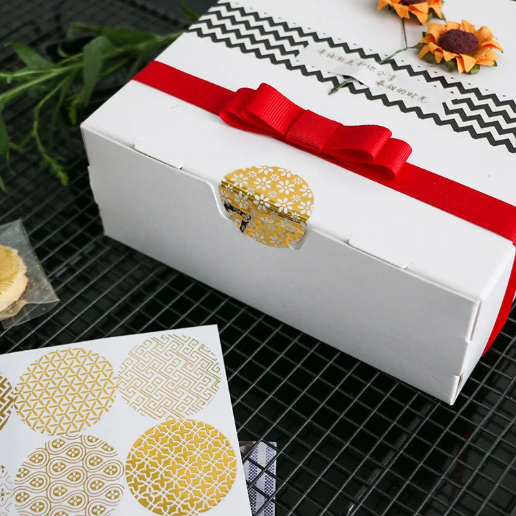

New 360pcs gold design Food Tags Labels Gift Tag Stickers birthday Home Decoration Tag Adhesive Sticker Paper 4cm