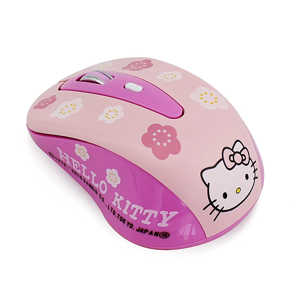 Горячие продажа 2.4 Г USB Игровая Мышь Сем Fio 800-1000-1600 ТОЧЕК/ДЮЙМ Hello Kitty Мыши