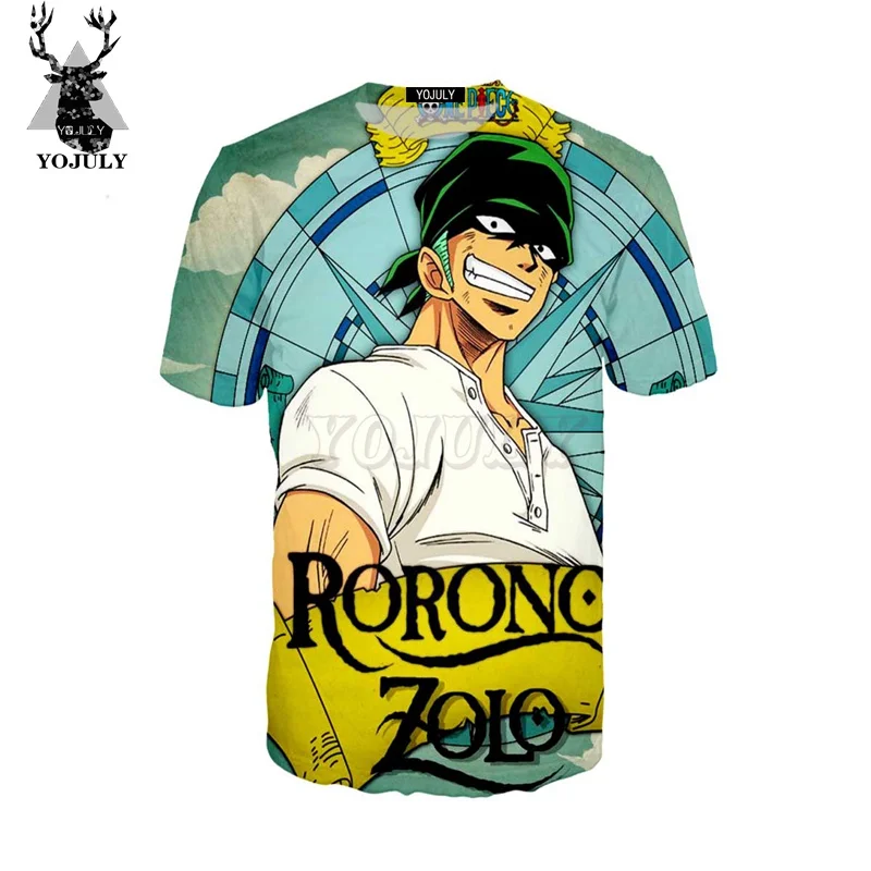 YOJULY 3D печатная Мужская и женская японская аниме цельная Roronoa Zoro Повседневная
