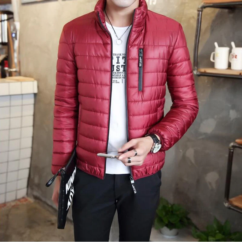 Новый Для мужчин 2017 ветрозащитный зимний теплый сгущает стоять воротник