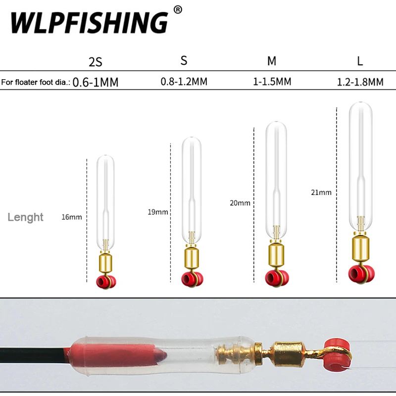 Держатели для поплавка WLPFISHING 10 шт./лот медные силиконовые Вертлюги вращение на 360
