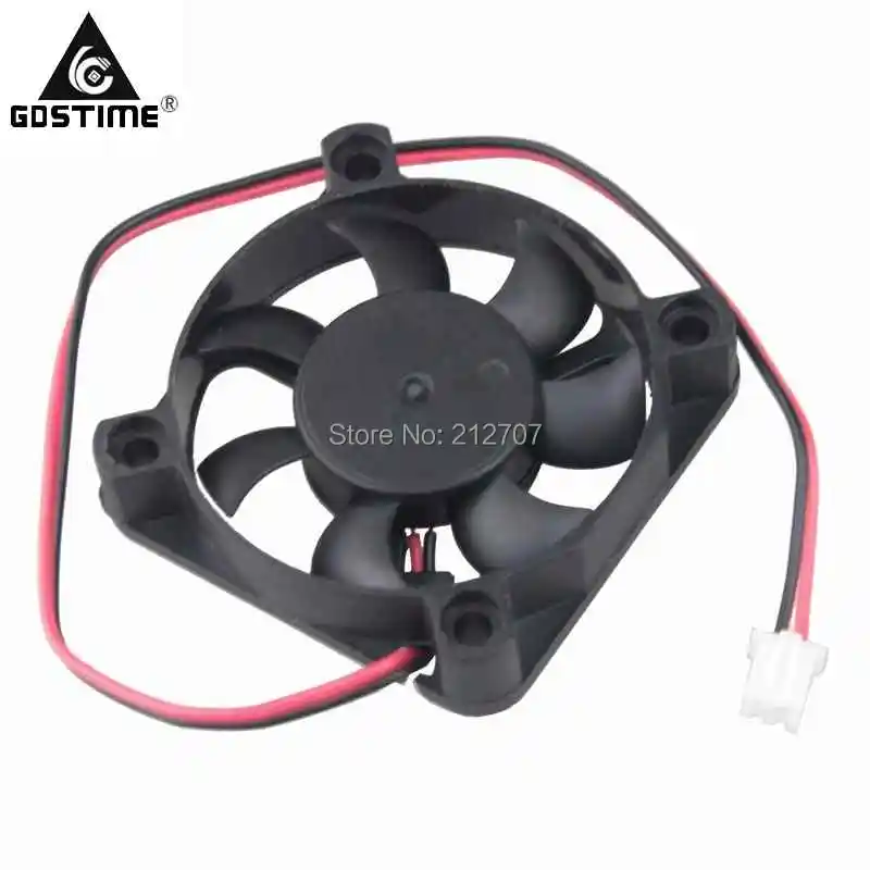 

Gdstime 50mm DC 12V 2Pin 50x50x10mm Brushless CPU Cooler Cooling Fan