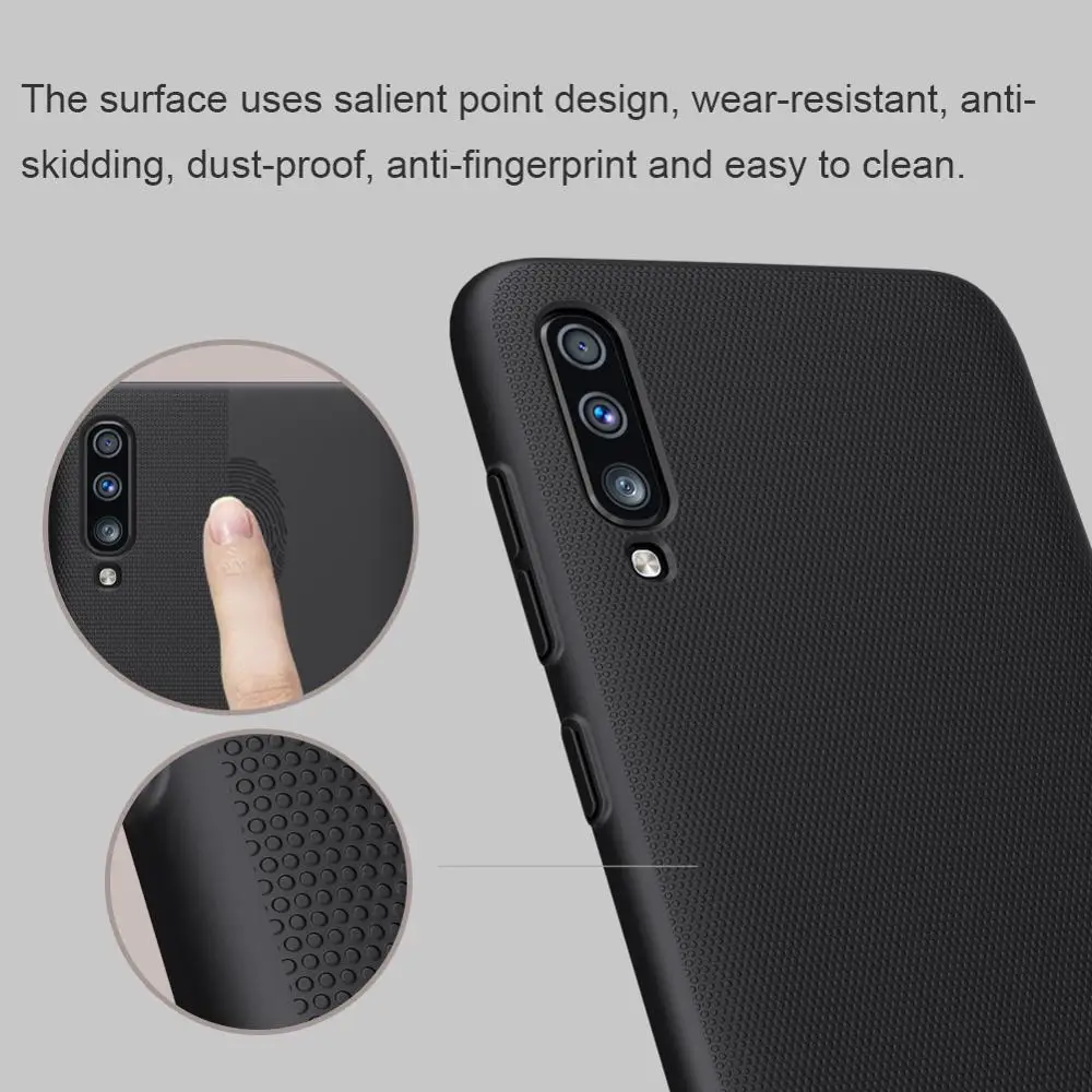 Case For Samsung Galaxy A70 Original NILLKIN Frosted Shield Shell Matte back cover gift holder A10 A20 A30 A40 A50 A60 A80 A90 |