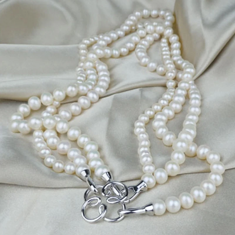 

YIKALAISI Long Natural Pearl jewelry Necklaces Customized Length Real Pearl Beads Freshwater Cultured Pearls Women's Gifts