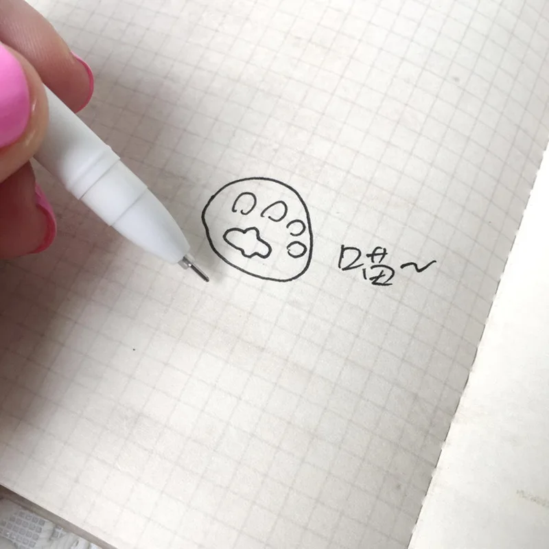 7 шт./лот гелевая ручка Kawaii cat с милыми черными чернилами ручки для письма