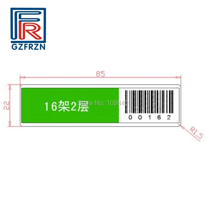 1000pcs Customized printing UHF RFID ABS anti metal Shelf tag 512bit for library File Assets Logistics management