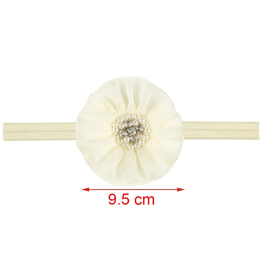 1 Piece MAYA STEPAN Children Pearls Rhinestone Flower Head Hair Band Flowers Accessories Baby Newborn Headband Headwear Headwrap | Детская
