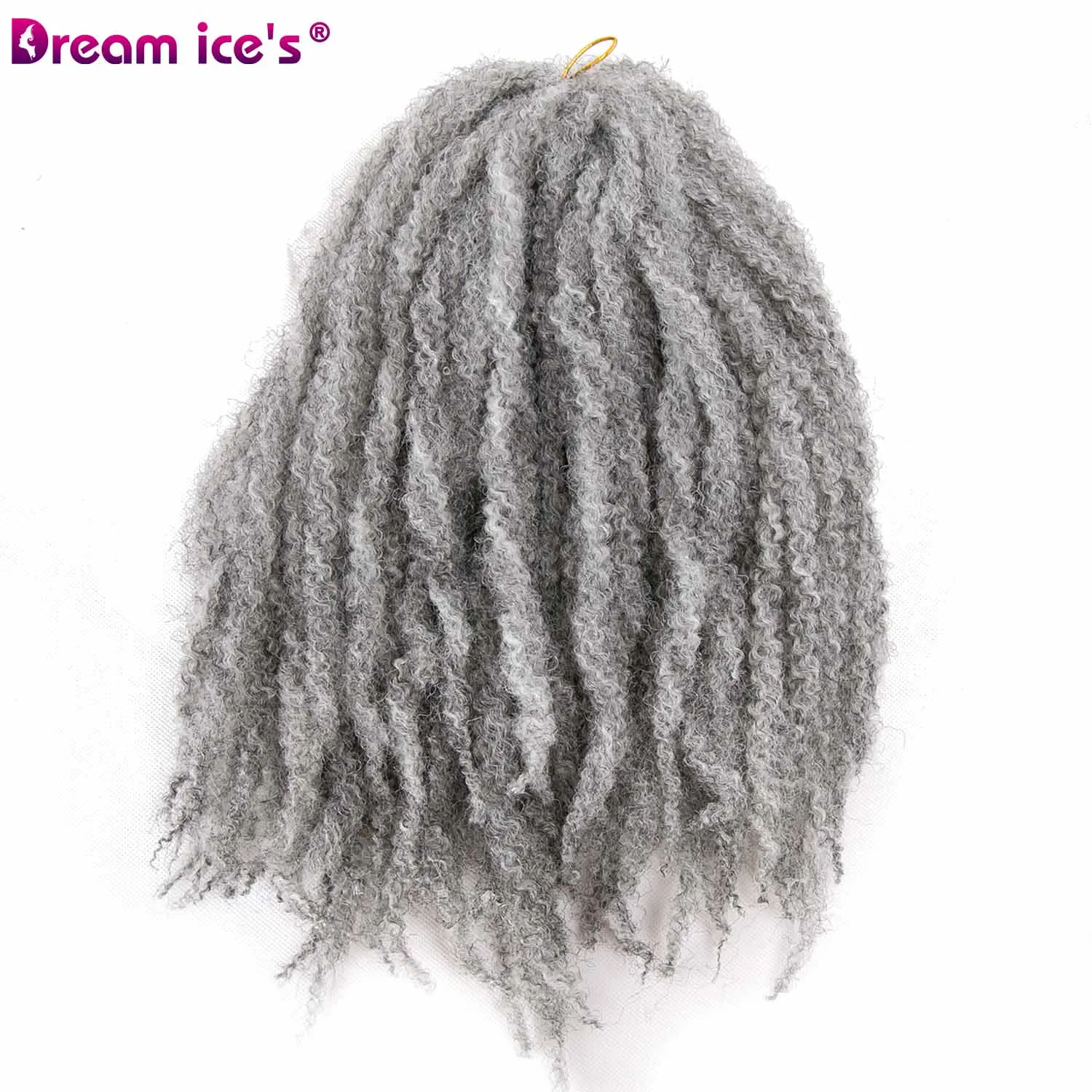 # Серебристо-Серый Синтетические афро кудрявые волосы Marley плетение наращивание волос три штуки в партии Омбре коса наращивание волос мечта льда - Цвет: # Серебристо-Серый
