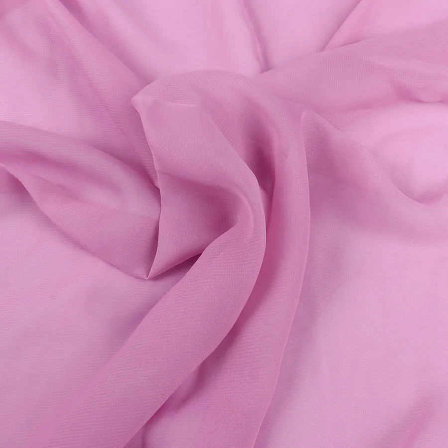 Pink 1 метр полиэстер шифон ткань 100D драпировка свадебное платье жоржет Тюль подкладочная ткань юбки вечерние декоратор ширина 150 см - Цвет: Pink