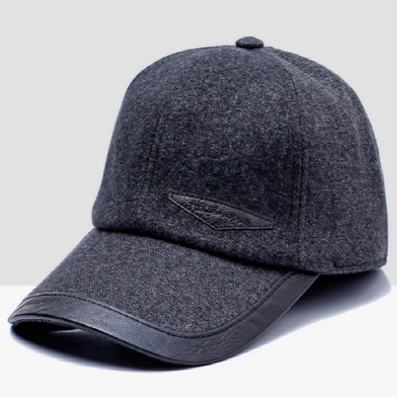 Зимняя бейсбольная кепка для женщин и мужчин регулируемая теплая шерстяная