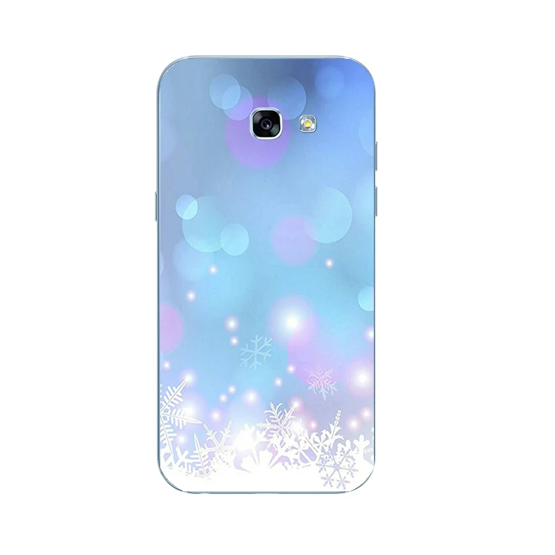 9183 03 Для Samsung Galaxy A7 TPU чехол для телефона для A320 A520 A720 оболочка прозрачная ПВХ-пленка для A3 A5() Задняя крышка белого цвета, рисунок со снегом - Цвет: 9183 03