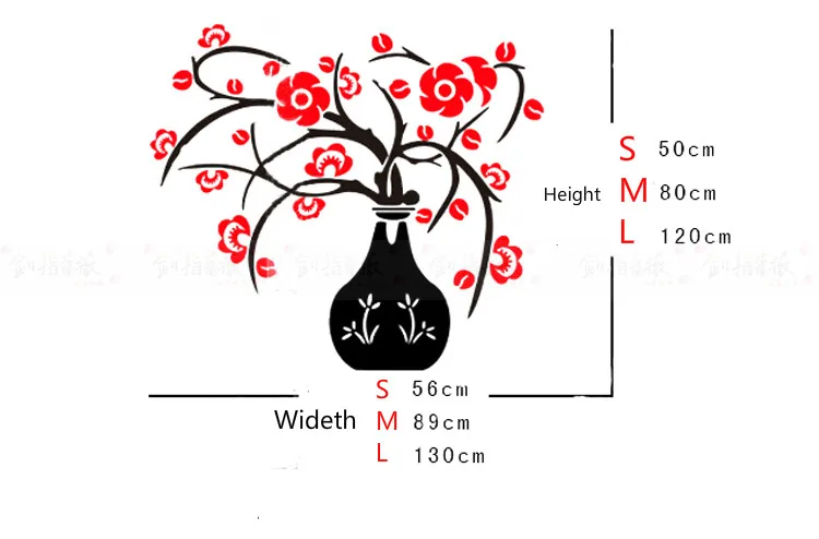 Креативная 3D Трехмерная хрустальная ваза фиолетовый цветок Настенная Наклейка