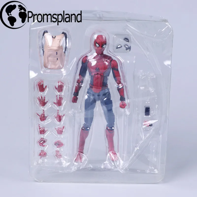 1pc/lot Spiderman Action Figures Spider man with School Bag Red Full Joint Moveable Collection Model Figure Toys For Kids 15cm | Игрушки и